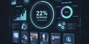 Futuristic dashboard showing CRO metrics, sales growth, and AI insights for 2026