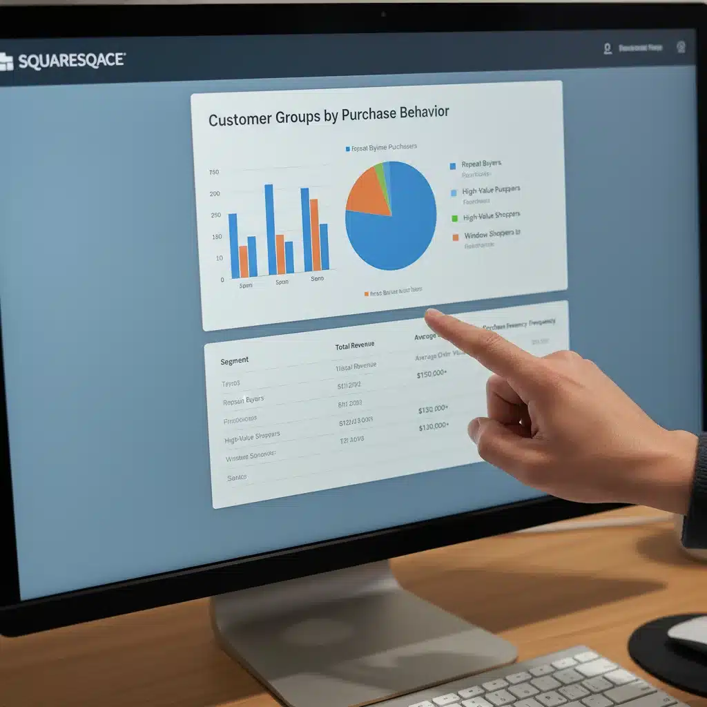 Detailed customer segmentation report in Squarespace analytics.