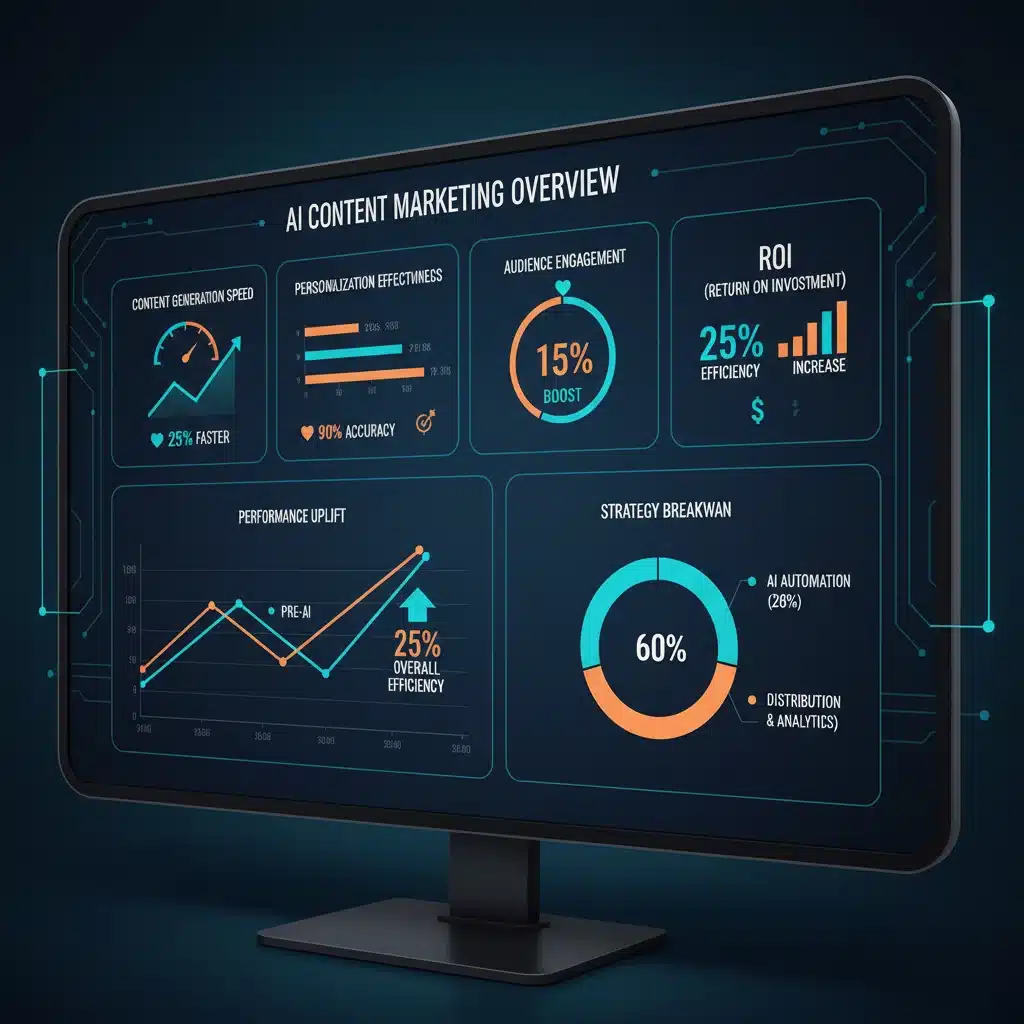 AI-powered content marketing efficiency dashboard