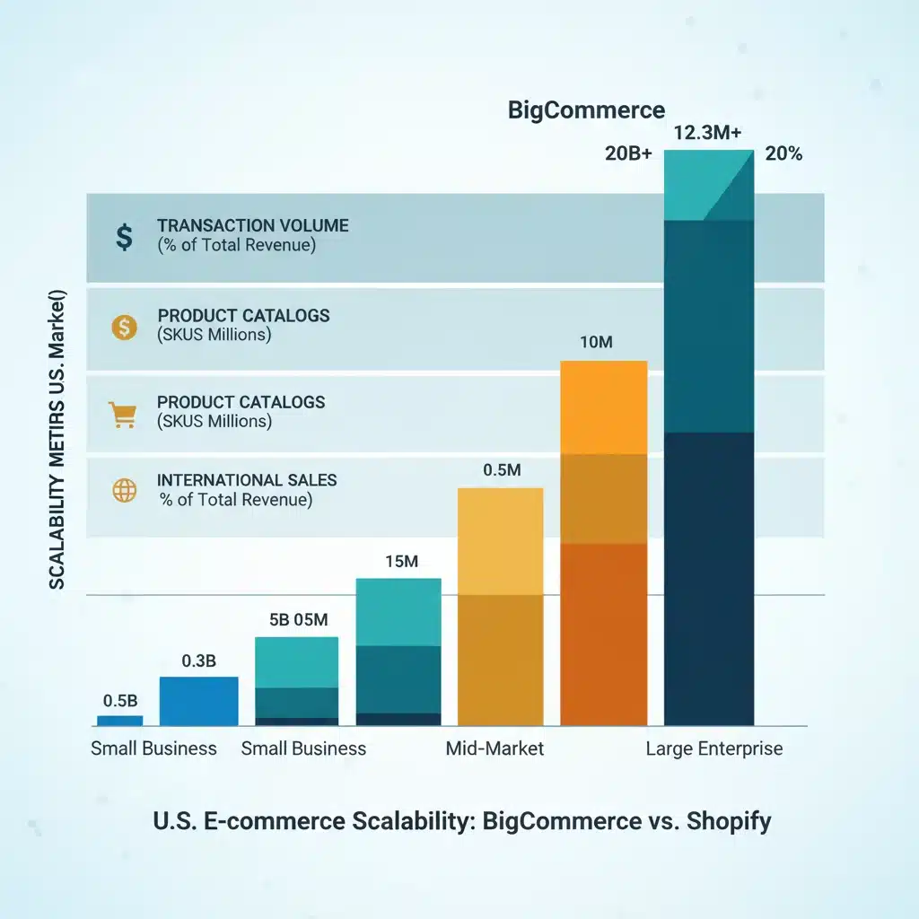 Scalability and growth potential for BigCommerce and Shopify in 2026