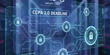 CCPA 2.0 Compliance 2026: Digital Advertiser's 5-Step Guide Digital interface with privacy shields and 2026 clock for CCPA 2.0 compliance