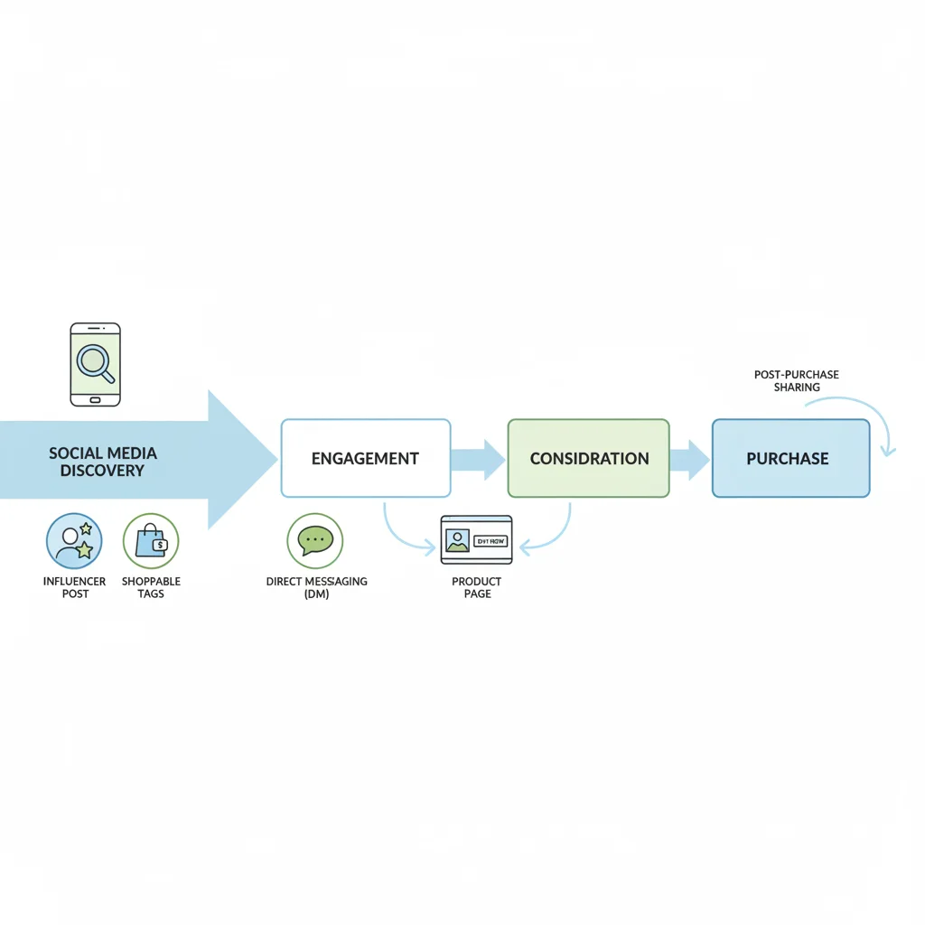 Customer journey on a social commerce platform