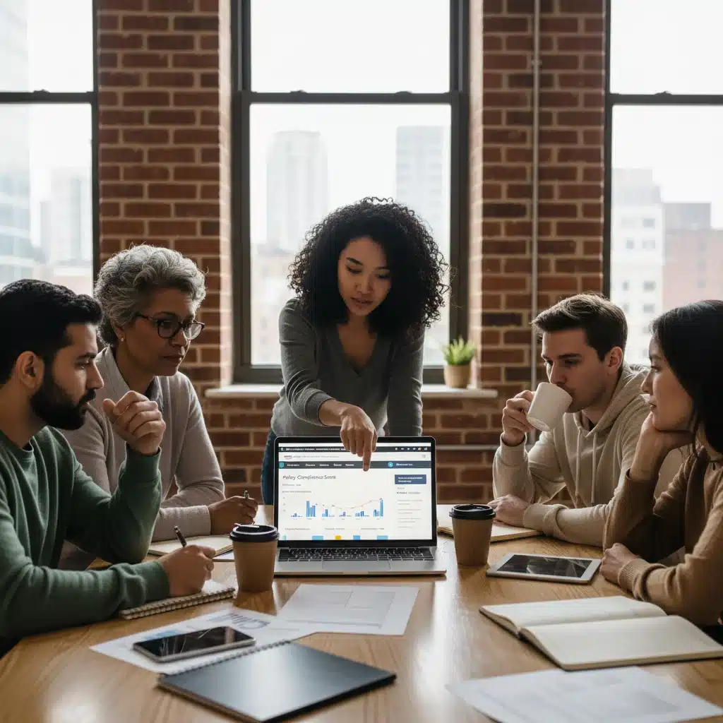 E-commerce entrepreneurs strategizing and analyzing Amazon Seller Central analytics in response to new Q2 2026 policies.