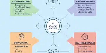 Infographic showing data points for AI personalization in e-commerce