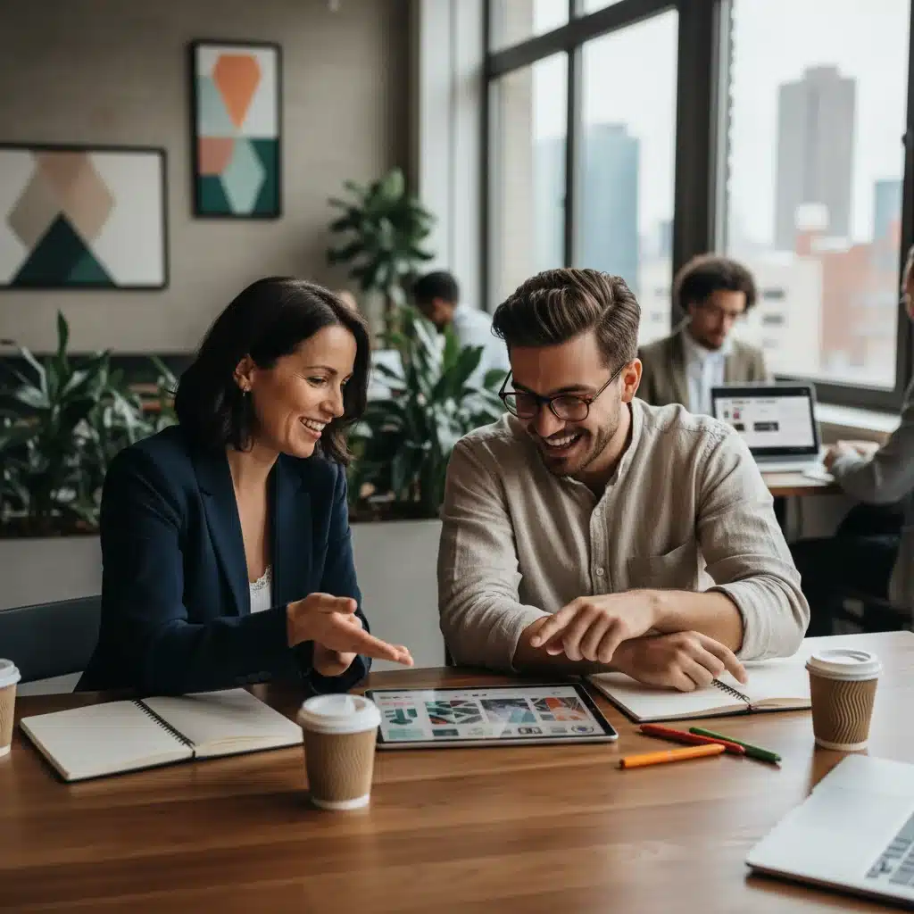 Brand manager and micro-influencer collaborating on authentic campaign content development.